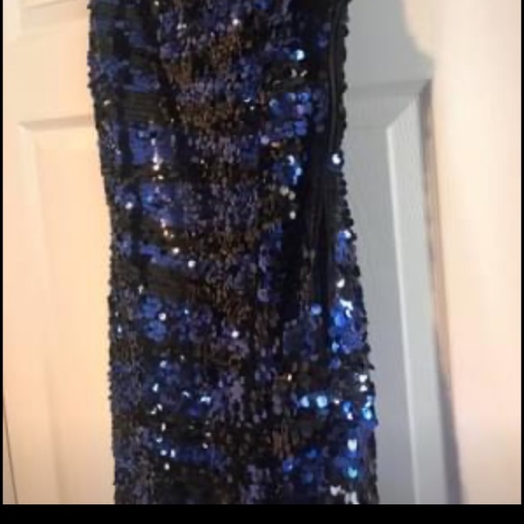 Formal Dress Blue and Black Dress - Picture 2 of 4